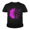 Breast Cancer Awareness Sunflower Quote Tshirt Youth T-shirt