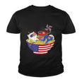 Cats Ramen Anime American Flag Funny 4Th Of July Cat Lovers Youth T-shirt