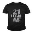 Cool 21St Birthday Gift For Him Her Legal Af 21 Years Old Tshirt Youth T-shirt