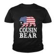 Cousin Bear Patriotic Flag 4Th Of July Youth T-shirt