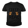 Creep It Real Cat Halloween Quote Youth T-shirt