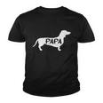 Dachshund Papa Dog Cute Puppy Doggie Animal Lover Doxie Dad Gift Youth T-shirt