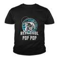 Fathers Day Tee Reel Cool Pop Pop Funny Fishing Youth T-shirt