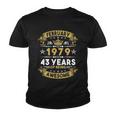 February 1979 43 Years Of Being Awesome Funny 43Rd Birthday Youth T-shirt