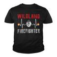 Firefighter Wildland Firefighter Fire Rescue Department Heartbeat Line V2 Youth T-shirt