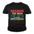 Funny Grandpa Man Myth The Bad Influence Tshirt Youth T-shirt