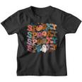 Funny Halloween Vibes Retro Spooky Ghost Boo Spooky Season Youth T-shirt