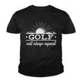 Funny Vintage Golf Eat Sleep Repeat Golfing Fan Youth T-shirt