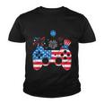 Gamer Video Gaming 4Th Of July Funny Men Boys American Flag Youth T-shirt