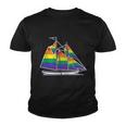 Gay Pride Sailboat Lgbt Lgbtq Rainbow Flag Youth T-shirt