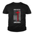 God Bless America Fourth Of July Christian Patriot Usa Flag Funny Gift Youth T-shirt
