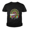 Happy First Day Of School Teacher Back To School Rainbow Youth T-shirt