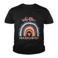 Hello Kindergarten Teacher Rainbow First Day School Youth T-shirt