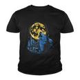 Howling Wolf Yellow Moon Youth T-shirt