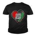 Juneteenth Freedom Day Heart Traditional Colors Youth T-shirt