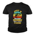 Just A Mechanic Fishing Funny Youth T-shirt