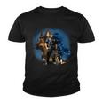 K-9 With Police Officer Silhouette Youth T-shirt