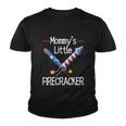 Kids Mommys Little Firecracker Cute 4Th Of July Toddlers Kids Youth T-shirt