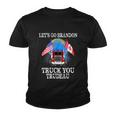 Lets Go Truck You Trudeau Usa Canada Flag Truckers Vintage Youth T-shirt