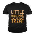 Little Miss Trick Or Treat Halloween Quote Youth T-shirt