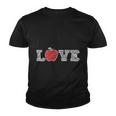 Love Apple Back To School Teacher Teacher Quote Graphic Shirt Youth T-shirt