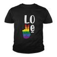 Love Peace Lgbt Gay Pride Lesbian Bisexual Ally Quote Youth T-shirt