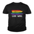 Love Wins Lgbt Gay Pride Lesbian Bisexual Ally Quote V2 Youth T-shirt