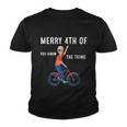Merry 4Th Of July Biden Bike Bicycle Falls Off Anti Biden V9 Youth T-shirt