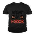 Night Of Horror Pumpkin Halloween Quote Youth T-shirt