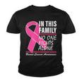 No One Fights Alone Breast Cancer Awareness Ribbon Tshirt Youth T-shirt