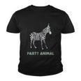 Party Animal Zebra Birthday Zebra Animal Birthday Youth T-shirt