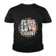 Peace Love Patriotic 4Th Of July Usa Flag Youth T-shirt