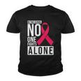 Pink Ribbon In This School No One Fight Alone Breast Caner Youth T-shirt