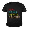 Pops The Man The Myth The Legend Funny Grandpa Tshirt Youth T-shirt