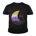 Pride Month Nonbinary Moon Space Cat Lgbt Youth T-shirt
