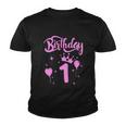 Princess Birthday Girl 1 Year Old Themed Funny Princess Birthday Youth T-shirt