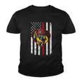 Proud To Be A Firefighter Usa American Flag Thin Red Line Youth T-shirt