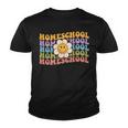Retro Groovy Homeschool Teacher Back To School Home School Youth T-shirt