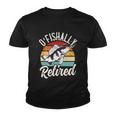 Retro Retirement Ofishally Retired Funny Fishing Youth T-shirt