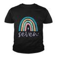 Seven Year Old Rainbow Birthday Gifts For Girls 7Th Bday Youth T-shirt