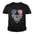 Spilling The Tea Since 1773 Funny 4Th Of July American Flag Youth T-shirt