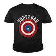 Super Dad Superhero Shield Fathers Day Tshirt Youth T-shirt