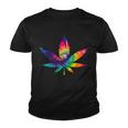 Tie Dye Pot Leaf Youth T-shirt