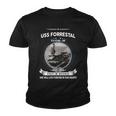 Uss Forrestal Cv 59 Cva 59 Front Style Youth T-shirt