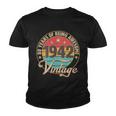 Vintage 1942 Birthday 80 Years Of Being Awesome Emblem Youth T-shirt