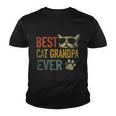 Vintage Best Cat Grandpa Ever Shirt Cat Grandpa Fathers Day Youth T-shirt
