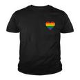 Vintage Gay Pride Pocket Rainbow Heart Tshirt Youth T-shirt