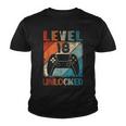 Vintage Level 18 Unlocked Video Gamer 18Th Birthday Youth T-shirt