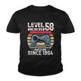 Vintage Video Gamer Birthday Level 58 Unlocked 58Th Birthday Youth T-shirt