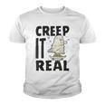 Creep It Real Ghost Men Skateboarding Halloween Fall Season Youth T-shirt